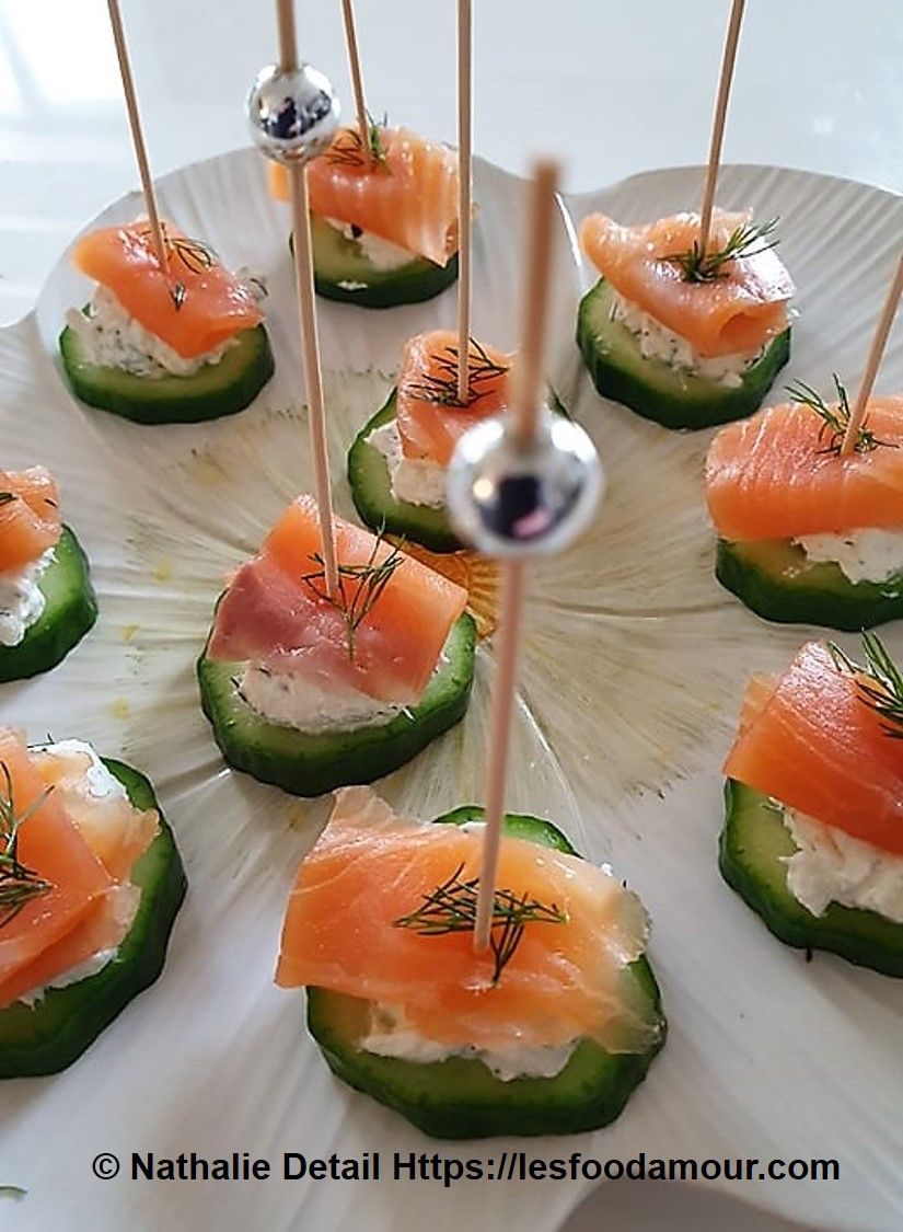Amuse-bouches au saumon fumé et fromage frais